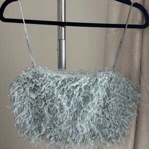 Feather Blue Crop Top